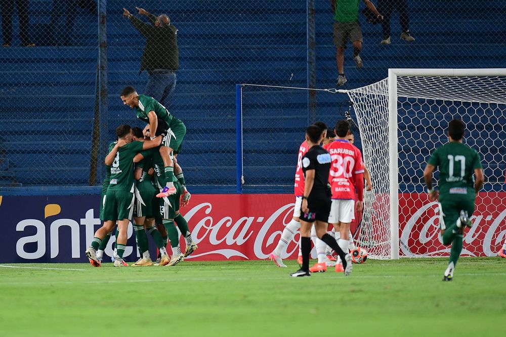 El festejo de Racing tras el gol de Ramiro Brazionis contra Nacional