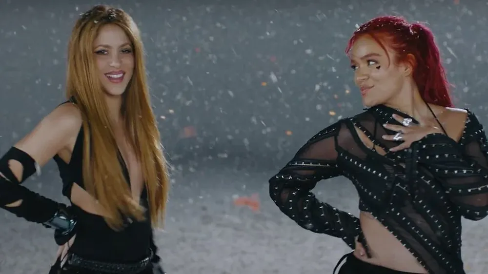 Shakira y Karol-G en el videoclip del nuevo tema