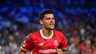 Maximiliano Araujo de Toluca celebra su gol&nbsp;