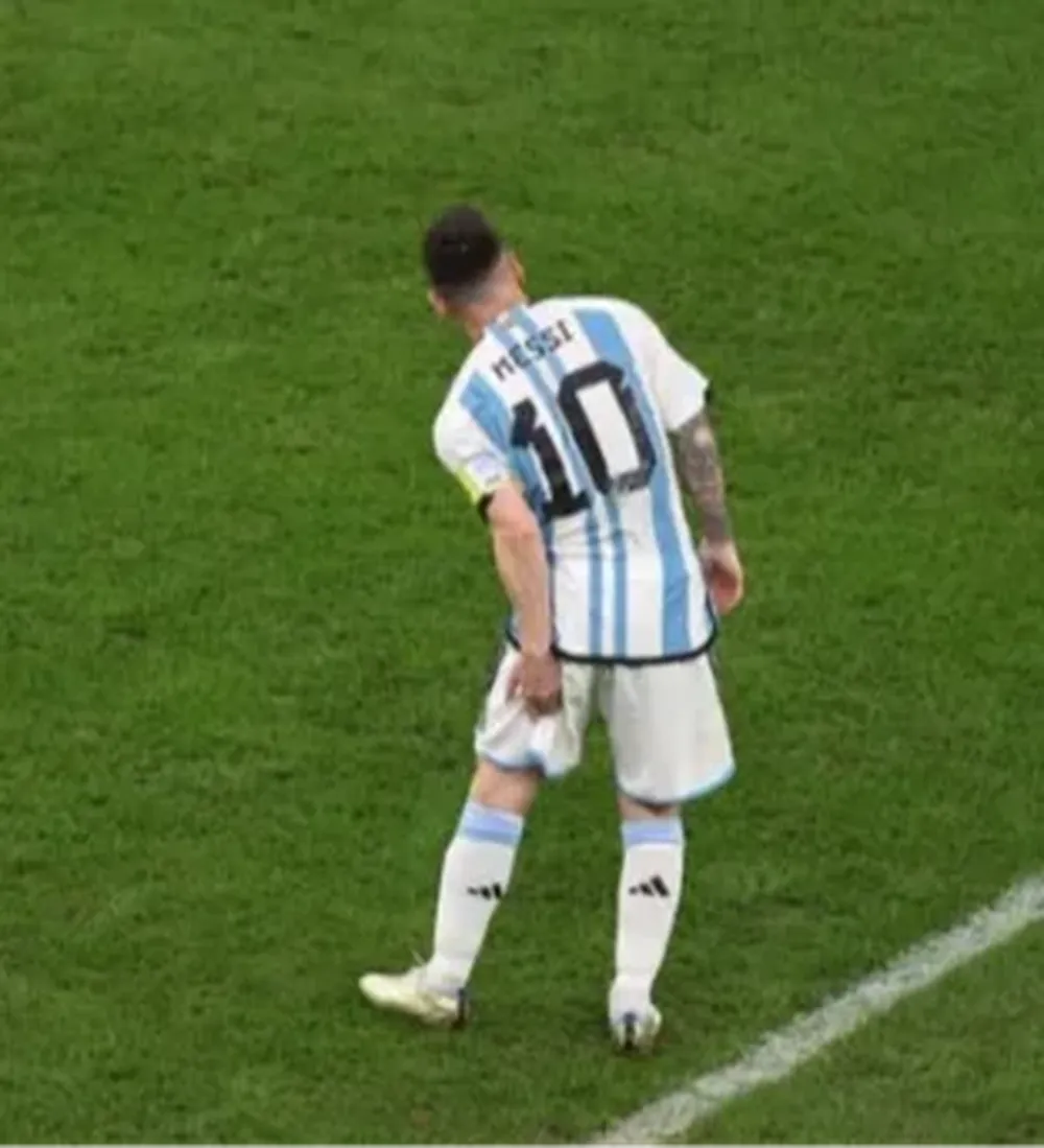 Messi arrastraba una molestia muscular.