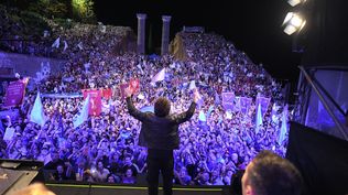 Javier Milei en el cierre de campaña del último jueves en Rosario. Javier Milei en el cierre de campaña del último jueves en Rosario.