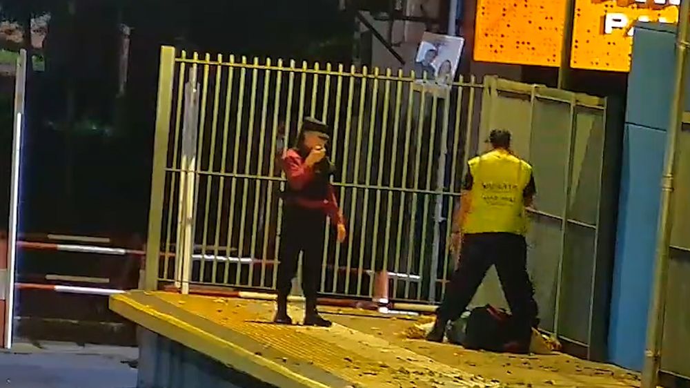 Albañil golpeado en la estación de Lugano