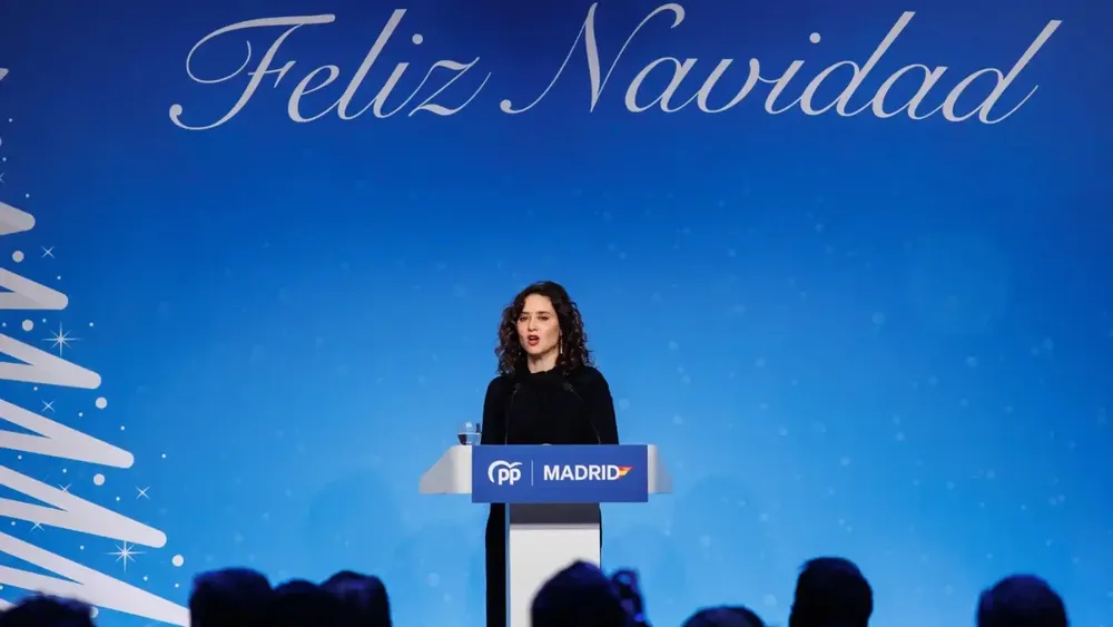 Isabel Díaz Ayuso en la cena del PP de Madrid