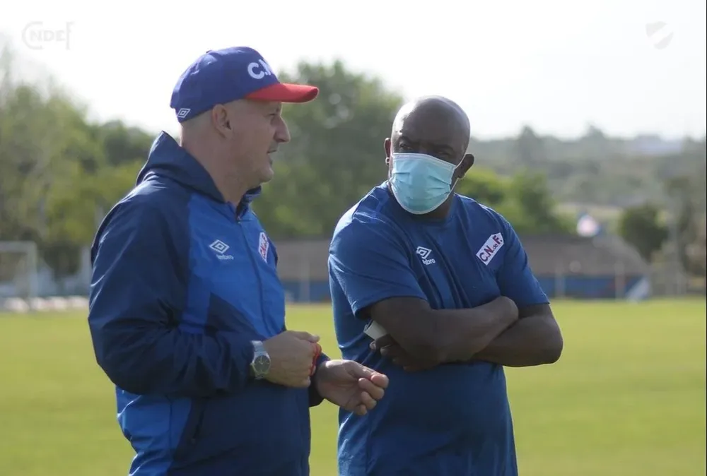 Óscar Javier Morales y Pablo Repetto en la pretemporada de Nacional