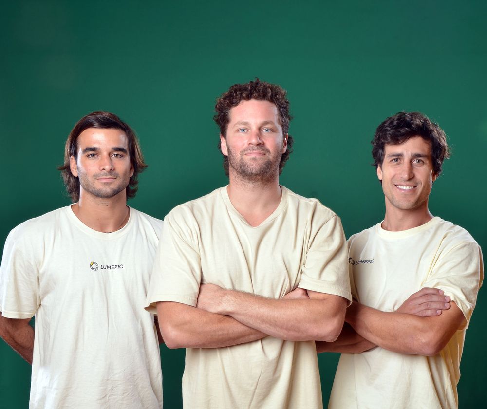 Facundo Sarabia, Francisco Pollio y Mateo Pereira, los fundadores de Lumepic