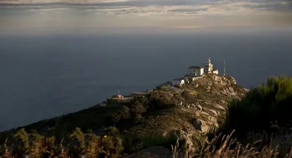 Faro de Finesterre, en Galicia, España.