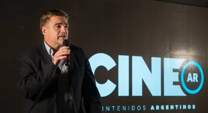 El expresidente del INCAA, Alejandro Cacetta en el lanzamiento de CINE.AR