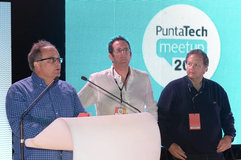 Los organizadores Pablo Brenner, Segio Fogel y Ariel Pfeffer