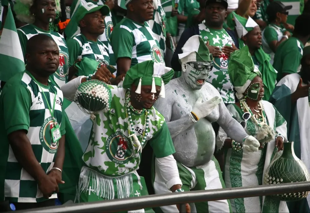 El colorido de los hinchas de Nigeria