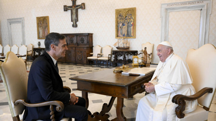 Pedro Sánchez y el Papa Francisco