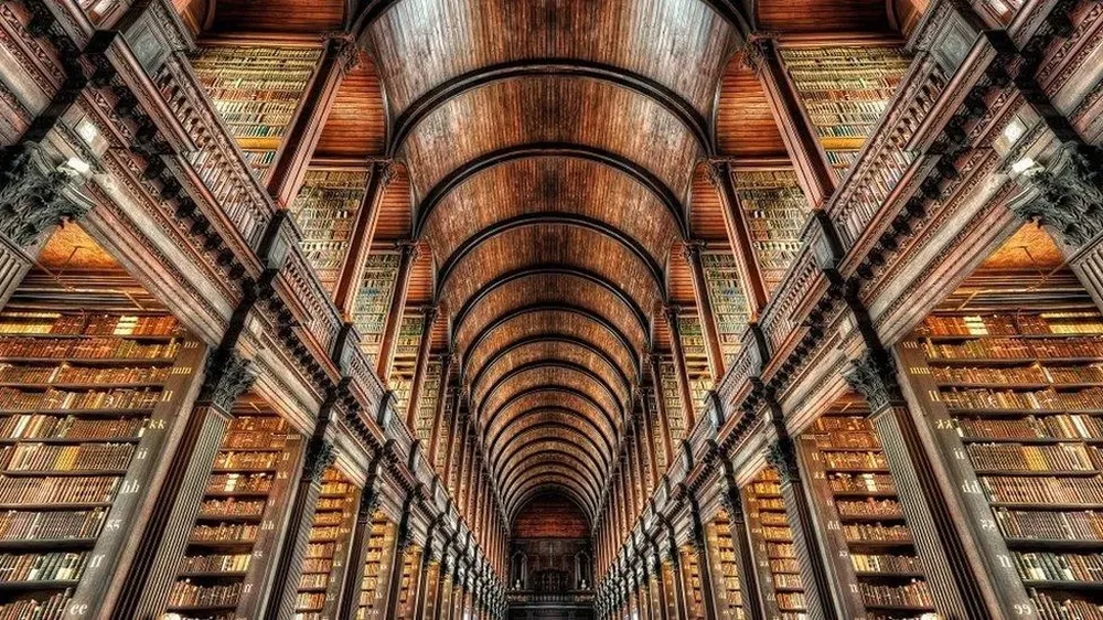 La biblioteca del Trinity College de Dublín, Irlanda