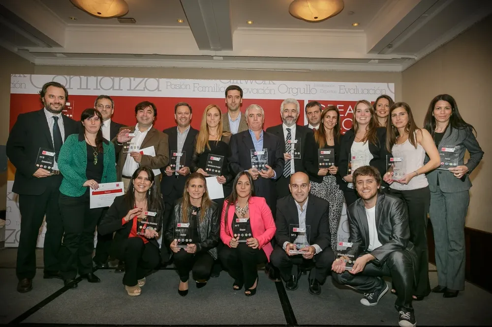 Los representantes de las empresas ganadoras el martes durante la entrega de premios en el Hotel Sheraton