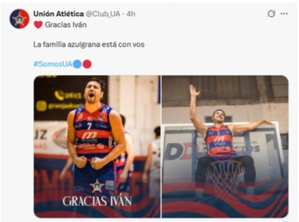 El mensaje de Unión Atlética para Iván Loriente