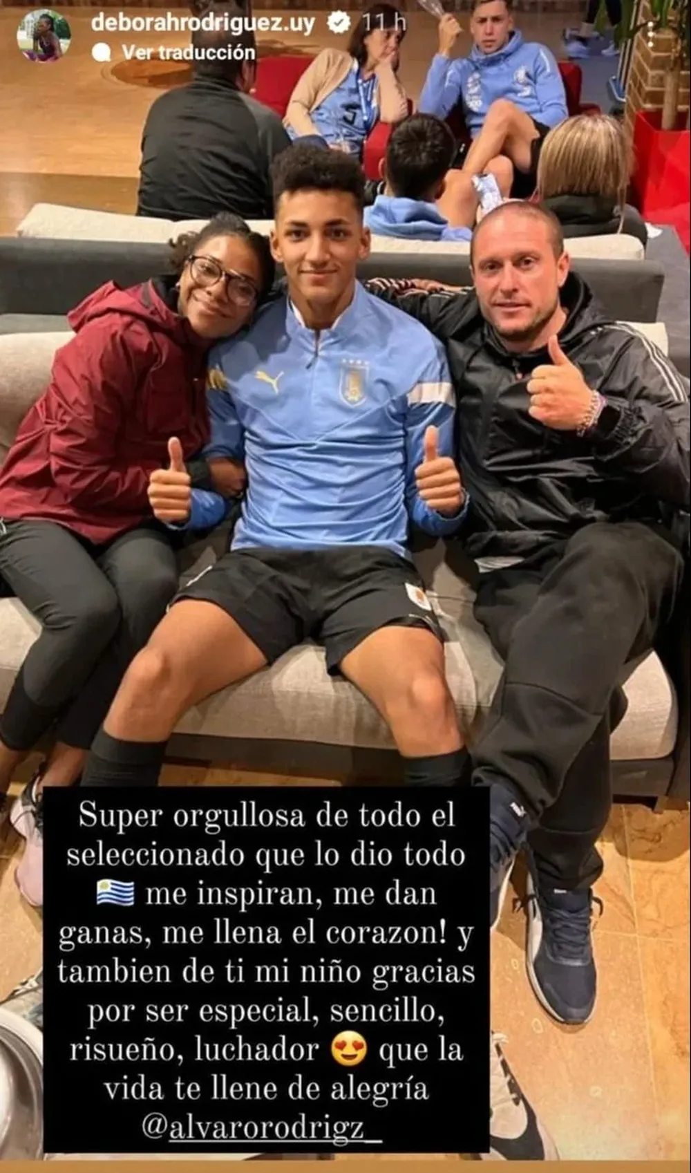 Álvaro Rodríguez y la foto con Déborah Rodríguez y el Ruso Pérez