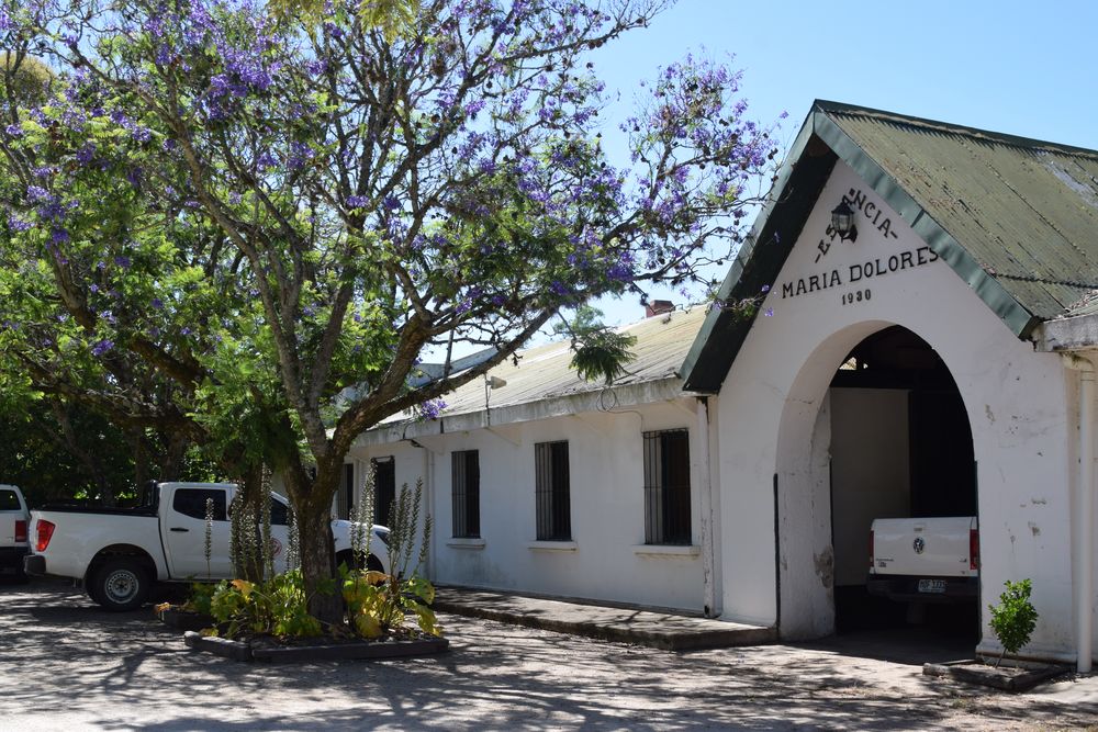 Fratti fue uno de los oradores en el acto de presentación del banco de forraje creado, en la estancia María Dolores, por las gremiales de tamberos.