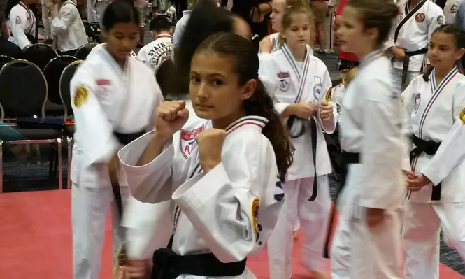 Sophia Reinhardt en el mundial realizado en Arkansas.