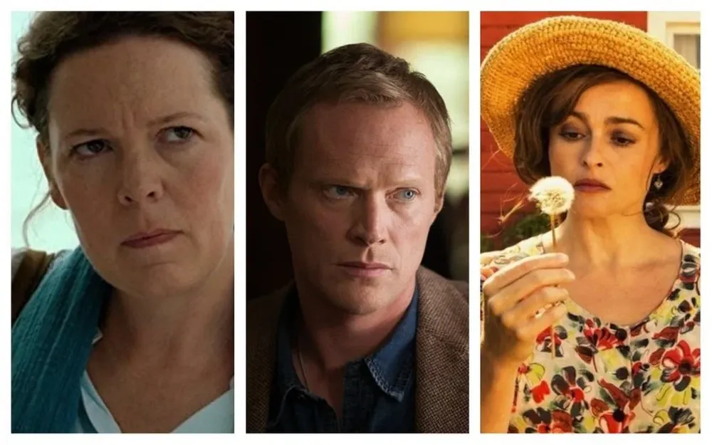 Los tres nuevos actores: Olivia Colman (Isabel), Paul Bettany (Felipe) y Helena Bonham Carter (Margarita)