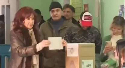 Votó Cristina Fernández de Kirchner.