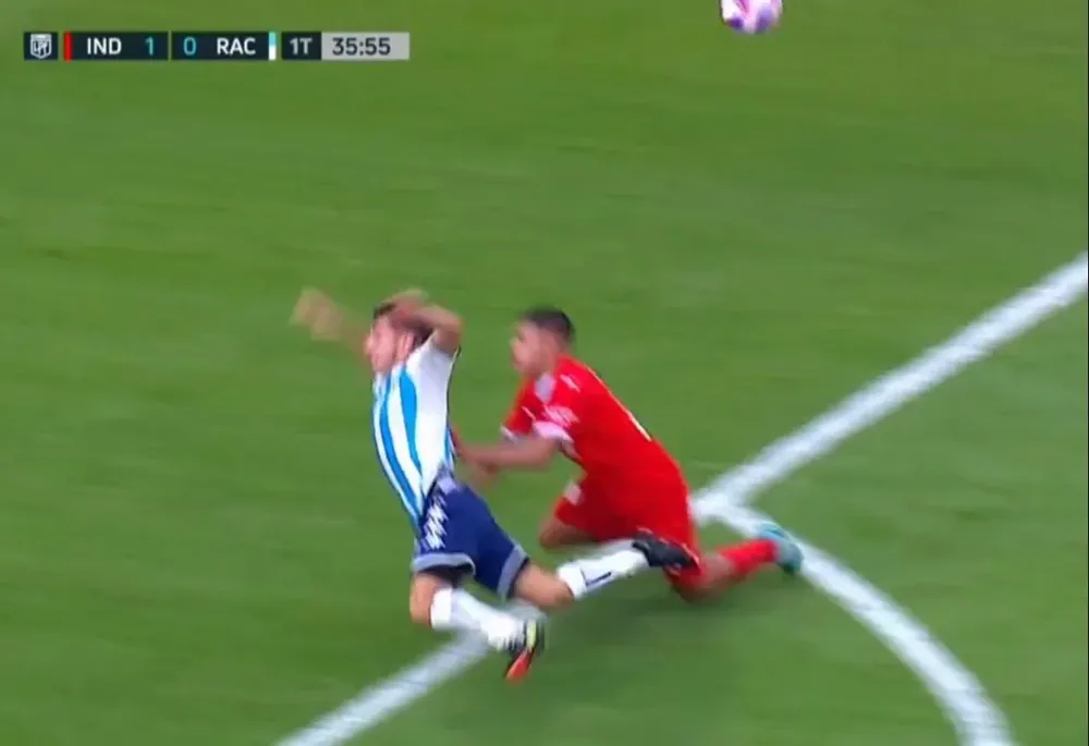 Imágenes del penal para Racing en el clásico ante Independiente