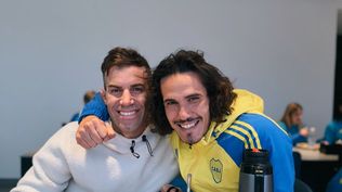 Tonga Reyno y Edinson Cavani en Buenos Aires
