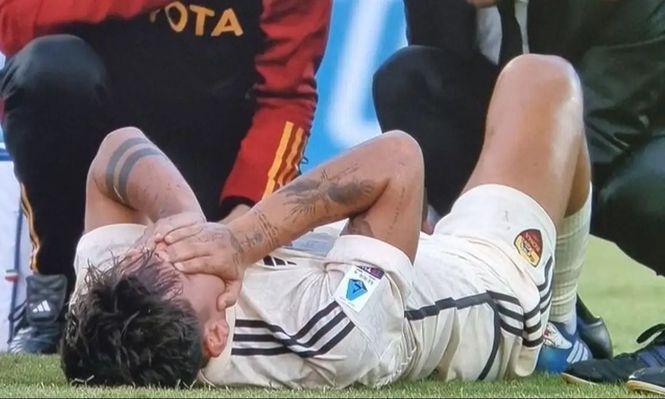 Dybala salió lesionado en el primer tiempo del partido de Roma en Cagliari