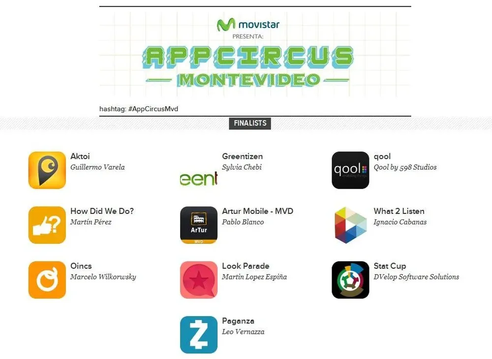 Finalistas de AppCircus Montevideo