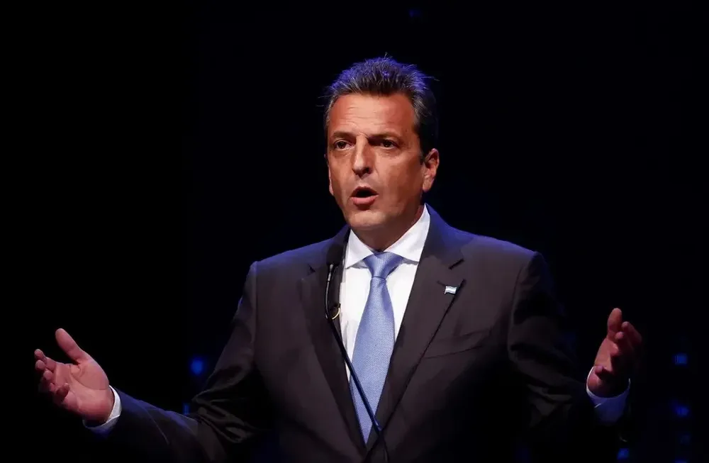 El candidato presidencial de UxP, Sergio Massa