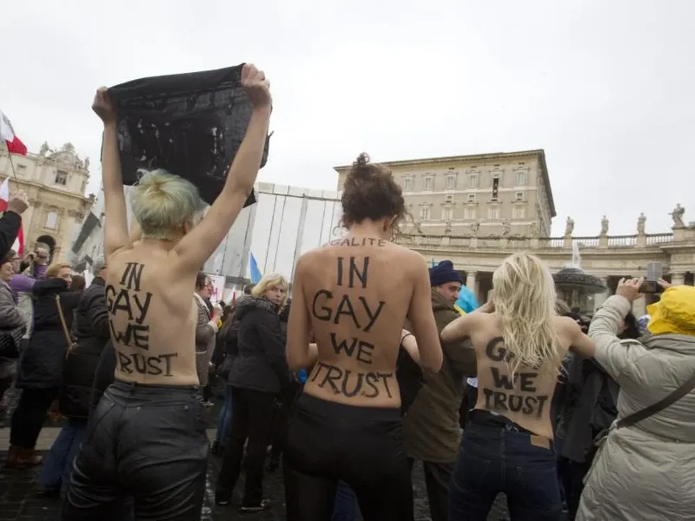 Femen se movilizó en el Vaticano