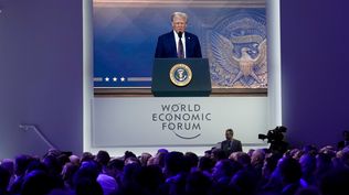 Trump participó por videoconferencia en Davos en 2025