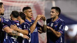 Julián Millán celebra su gol contra Progreso