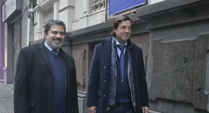 Gastón Tealdi e Ignacio Alonso, vicepresidente y presidente de la AUF hasta marzo