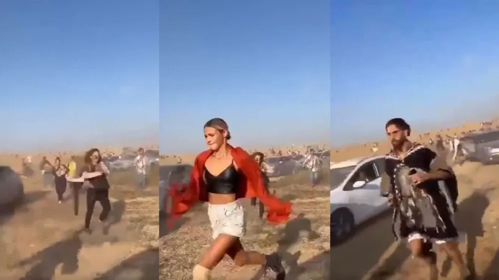 Asistentes a la fiesta electrónica huyen al iniciarse el ataque de Hamás