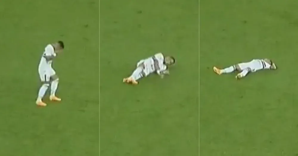 Kaio César cayó desplomado en pleno partido del fútbol brasileño