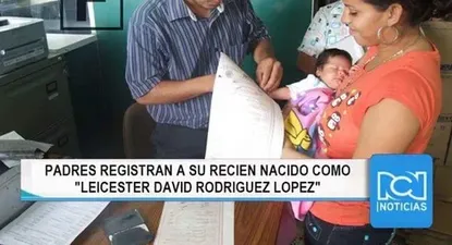 En Colombia llamaron Leicester a un recién nacido