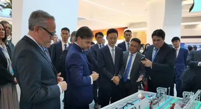 Lacalle Pou durante la visita de Estado en China