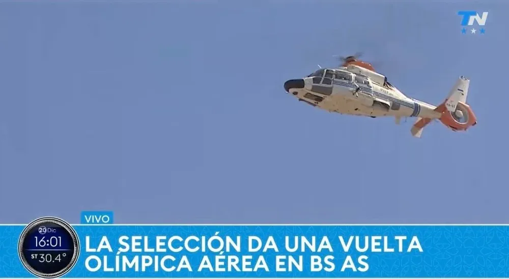 Los helicópteros se dirigieron al Obelisco para sobrevolar la zona