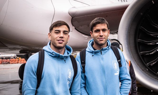 Matías Fonseca y Francisco Ginella en la selección uruguaya local