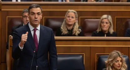 El presidente del Gobierno, Pedro Sánchez, interviene durante una sesión de control al Gobierno, en el Congreso de los Diputados,