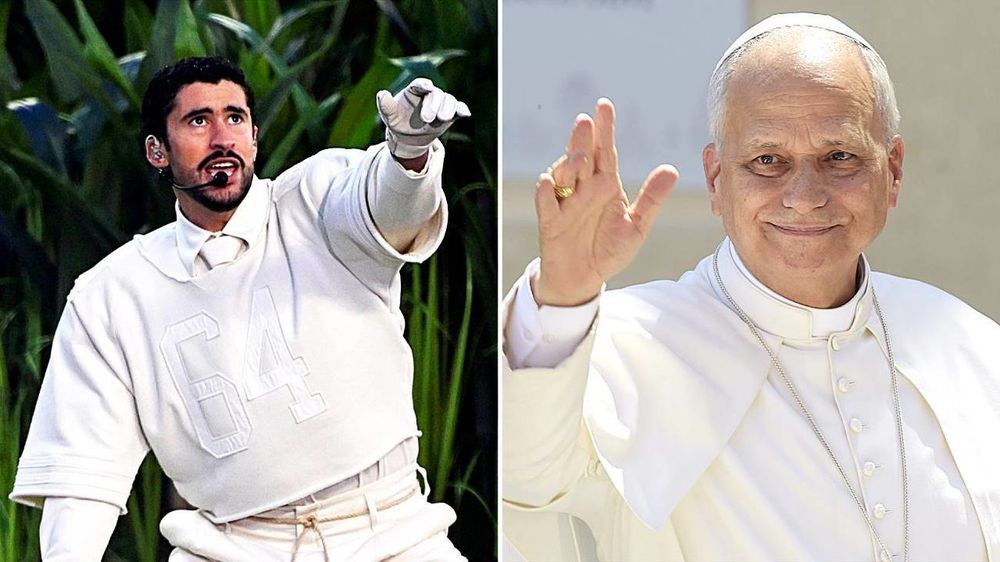 Bad Bunny y el papa León XIV.