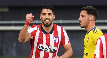 Luis Suárez celebra un gol