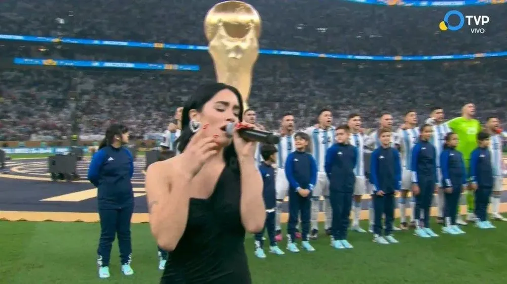 Lali Espósito cantó el himno argentino en la final del Mundial 2022