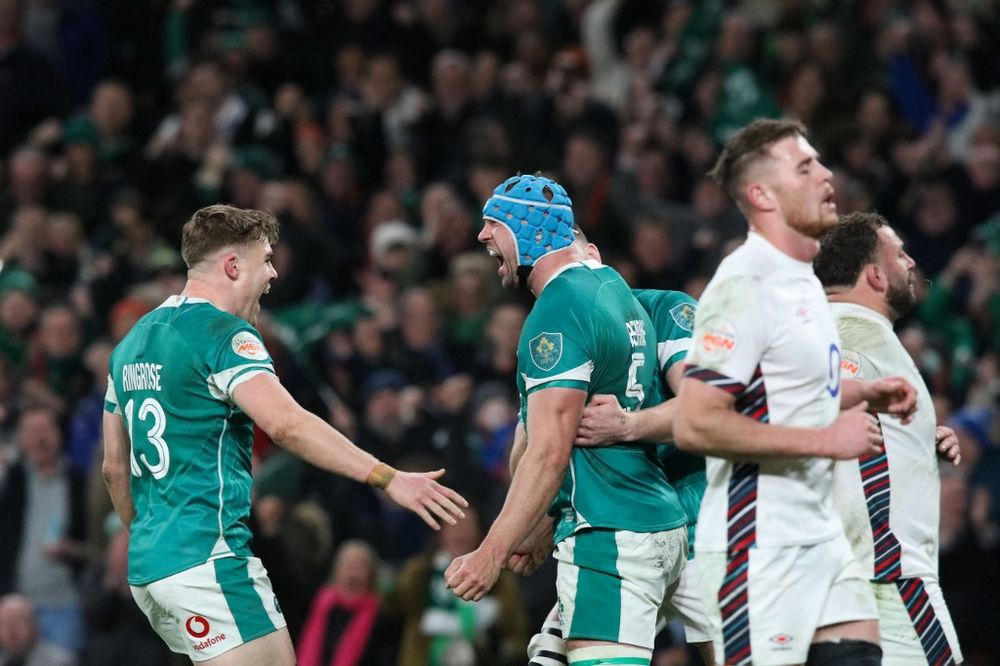 Festejo de Irlanda ante Inglaterra