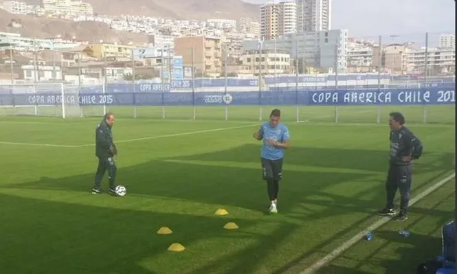 José María Giménez entrenó diferenciado