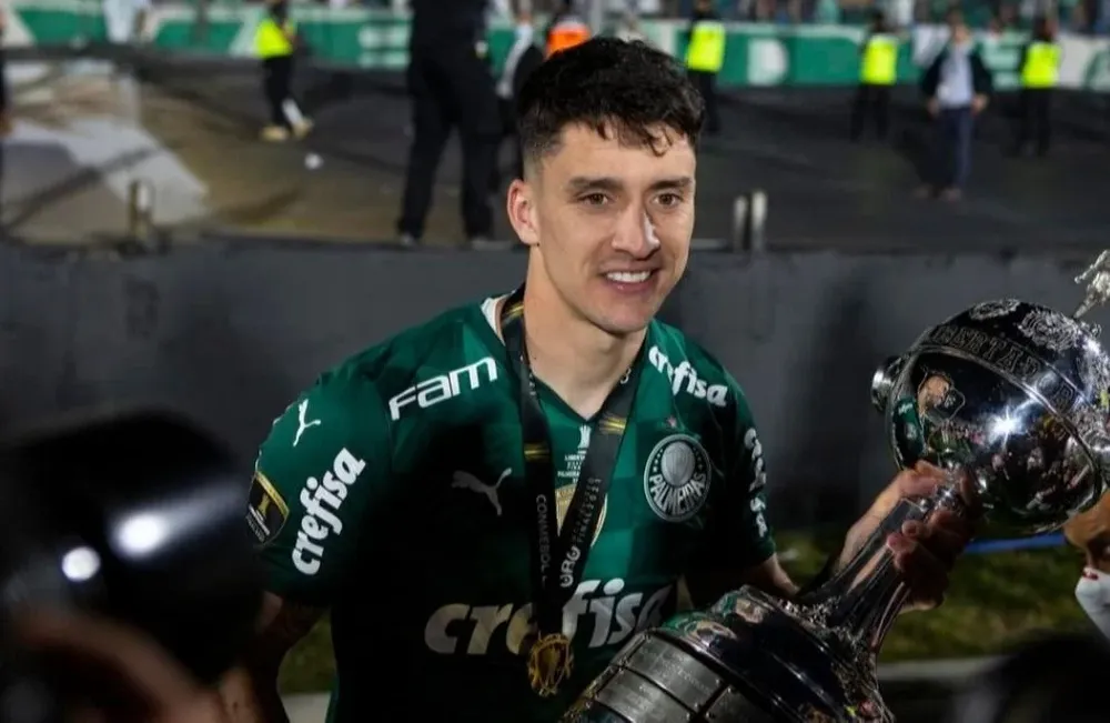 Joaquín Piquerez ganó la Copa Libertadores 2021 con Palmeiras