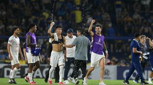 Pablo Ceppelini en los festejos de Alianza Lima en La Bombonera  