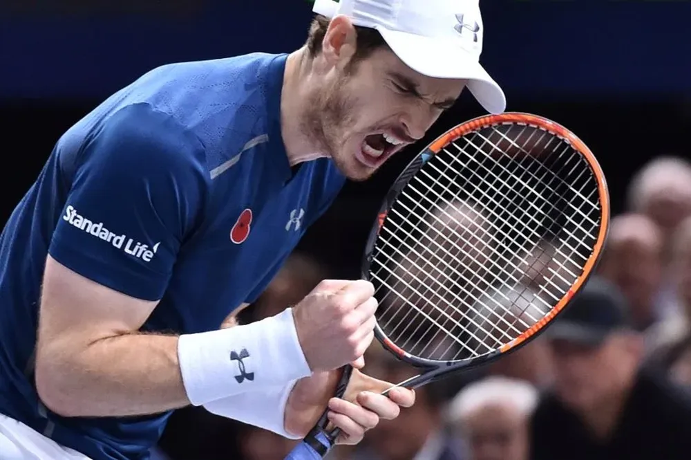 La celebración de Andy Murray al conseguir otro título