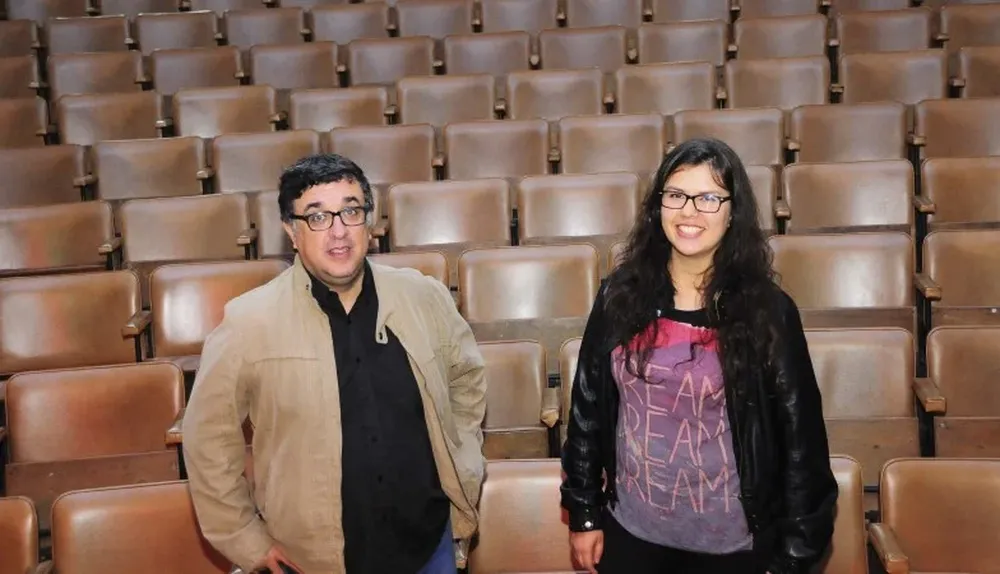 Gustavo Colman y Patricia Papasso en espera de recibir al nuevo público