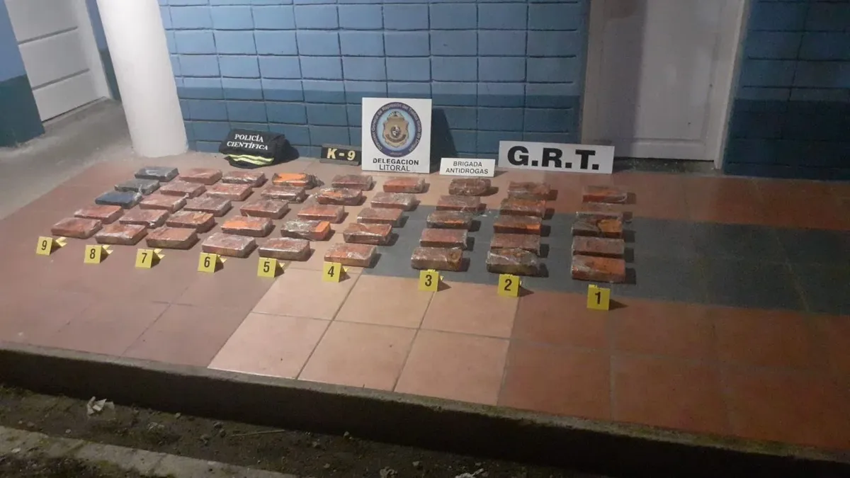 Condenaron a 12 años de prisión a un hombre que viajaba con 48 kilos de cocaína en Salto