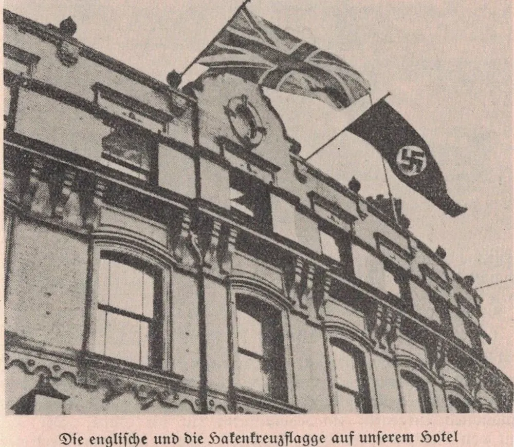 La fotografía fue impresa en un periódico de propaganda nazi