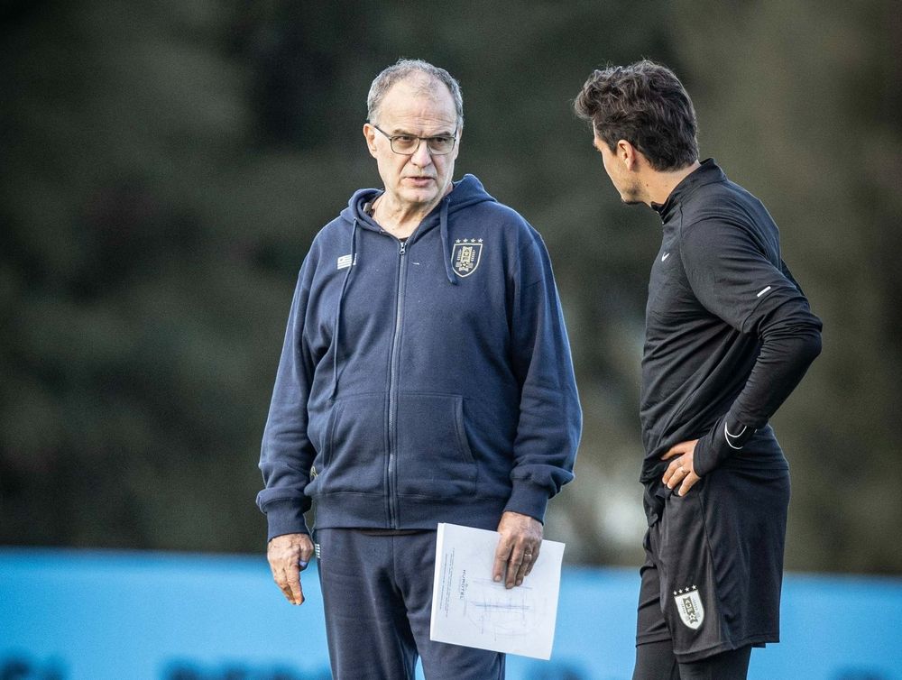 Marcelo Bielsa y José María Giménez
